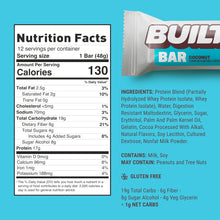 Load image into Gallery viewer, Built Bar - Coconut Marshmallow Puff Protein bar - nutrition