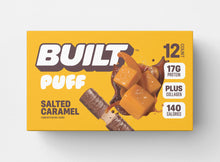 Load image into Gallery viewer, Built Bar - Milk Chocolate Salted Caramel Puff Protein bar - 1.41 oz 12 count case