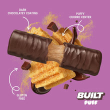 Load image into Gallery viewer, Built Bar - Dark Chocolate Churro Puff Protein bar - 1.41 oz reveal 2