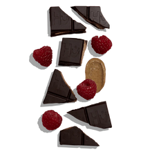 Load image into Gallery viewer, Hu Kitchen Paleo Dark Chocolate Cashew Butter with Raspberry bar 2.1 oz pieces