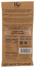 Load image into Gallery viewer, Hu Kitchen Paleo Dark Chocolate Hazelnut Butter Praline bar 2.1 oz back