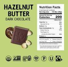 Load image into Gallery viewer, Hu Kitchen Paleo Dark Chocolate Hazelnut Butter Praline bar nutrition
