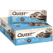 Load image into Gallery viewer, Quest Nutrition Cookies and Cream Protein Bar - 12 count case