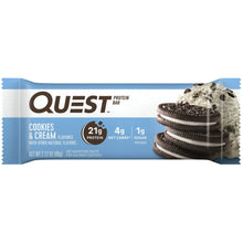 Load image into Gallery viewer, Quest Nutrition Cookies and Cream Protein Bar - 2.12 oz individual