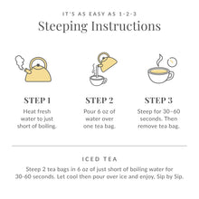 Load image into Gallery viewer, Republic of Tea - Emperor's 100% White Tea - Steeping Instructions