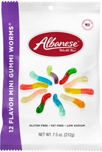 Load image into Gallery viewer, Albanese 12 Flavor Mini Gummi Worms® - 7.5 oz
