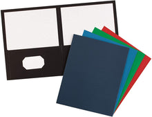 Load image into Gallery viewer, Avery Two Pocket Paper Folders 9 x 12, 25 Count