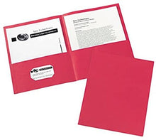 Load image into Gallery viewer, Avery Two Pocket Paper Folders 9 x 12, 25 Count