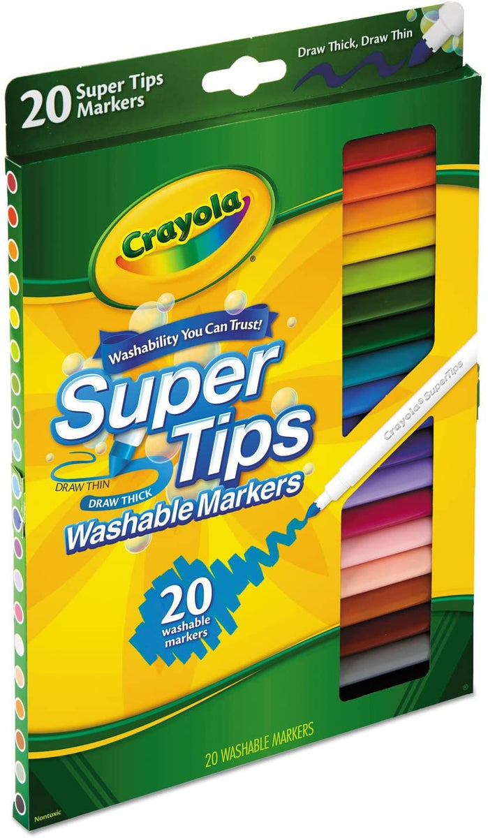 Crayola Washable SuperTip Markers - Get Great Value, Give to a Cause! –  www.