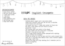 Load image into Gallery viewer, Recipe - English Crumpets for La Colombe Jasmine Green Tea