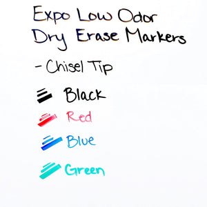 Expo Dry Erase Markers, Chisel Tip, Assorted