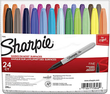 Load image into Gallery viewer, Sharpie 75846 Permanent Markers, Fine Point - 24 Count