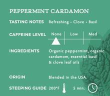 Load image into Gallery viewer, La Colombe Peppermint Cardamom Tea Ingredients