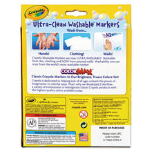 Load image into Gallery viewer, Crayola Ultra Clean Washable Markers 8 Count Tropical back