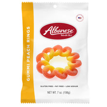 Load image into Gallery viewer, Albanese Peach Rings Gummies 7.0 oz