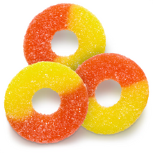 Load image into Gallery viewer, Albanese Peach Rings Gummies three