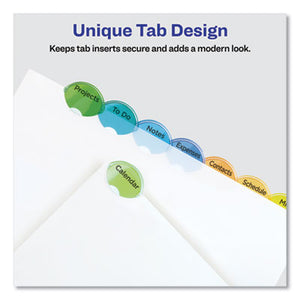 Insertable Style Edge Tab Plastic Dividers, 8-Tab, 11 x 8.5, Translucent, Unique