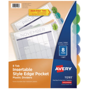 Avery Insertable Style Edge Tab Plastic Dividers