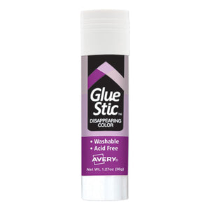 Avery® Permanent Glue Stic Value Pack, 1.27 oz, Applies Purple, Dries Clear