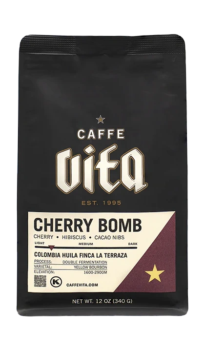 Caffe Vita - Cherry Bomb: Colombia Huila Finca La Terraza Coffee - 12 oz