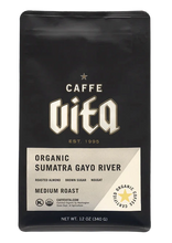 Load image into Gallery viewer, Caffe Vita Organic Sumatra Gayo River 12 oz