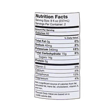 Load image into Gallery viewer, Copra Organic Young Thai Coconut Water nutrition