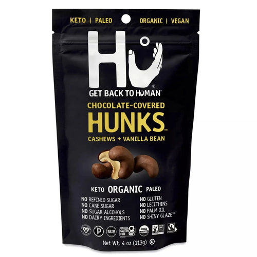 Hu Kitchen,Chocolate-Covered  Hunks, Cashews & Vanilla Bean 4 oz