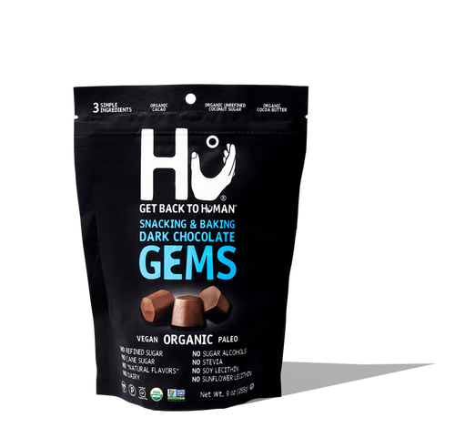 Hu Kitchen, Organic Dark Chocolate Gems, SNACKING & BAKING DARK CHOCOLATE 9 oz
