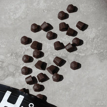 Load image into Gallery viewer, Hu Kitchen, Organic Dark Chocolate Gems, SNACKING &amp; BAKING DARK CHOCOLATE 9 oz open