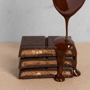 Hu Kitchen Paleo Dark Chocolate Almond Butter Puffed Quinoa bar closeup