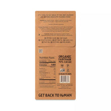 Load image into Gallery viewer, Hu Kitchen Paleo Dark Chocolate Almond Crunch bar 2.1 oz back