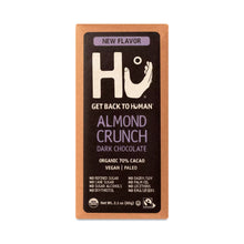 Load image into Gallery viewer, Hu Kitchen Paleo Dark Chocolate Almond Crunch bar 2.1 oz front