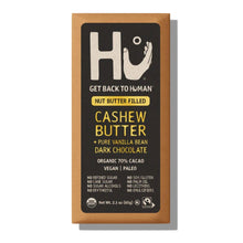 Load image into Gallery viewer, Hu Kitchen Paleo Dark Chocolate Cashew Butter and Pure Vanilla Bean bar 2.1 oz 1