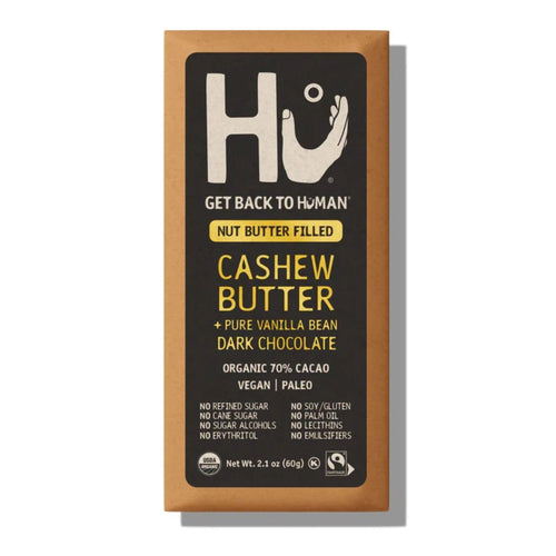 Hu Kitchen Paleo Dark Chocolate Cashew Butter and Pure Vanilla Bean bar 2.1 oz 1