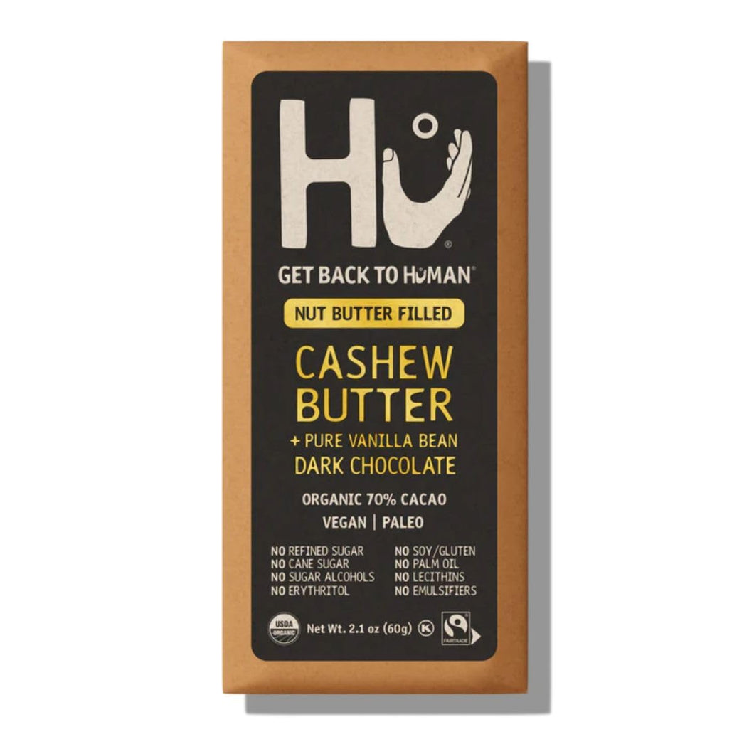 Hu Kitchen Paleo Dark Chocolate Cashew Butter and Pure Vanilla Bean bar 2.1 oz 1