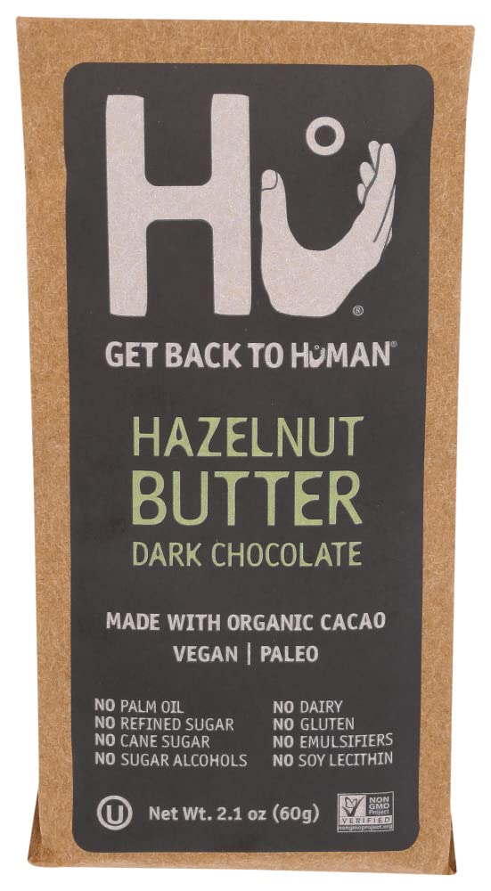 Hu Kitchen Paleo Dark Chocolate Hazelnut Butter Praline bar 2.1 oz 1