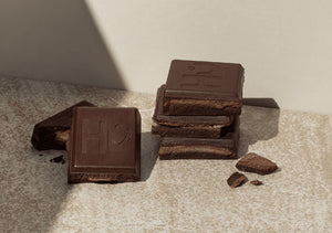 Hu Kitchen Paleo Dark Chocolate Hazelnut Butter Praline bar open