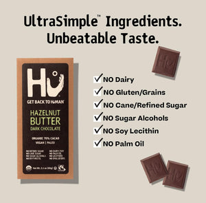 Hu Kitchen Paleo Dark Chocolate Hazelnut Butter Praline bar Ingredients
