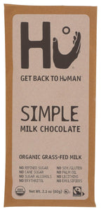 Hu Kitchen Simple Milk Chocolate bar 2.1 oz front