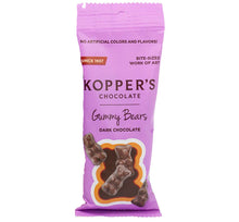 Load image into Gallery viewer, Koppers Dark Chocolate Gummy Bears 2 oz Grab &amp; Go