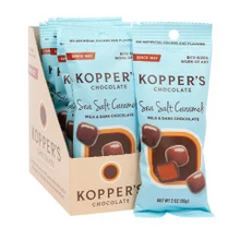 Load image into Gallery viewer, Koppers Milk &amp; Dark Chocolate Sea Salt Caramels Grab &amp; Go 12 Count