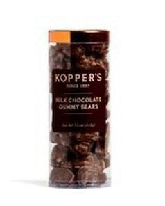 Koppers Dark Chocolate Gummy Bears 7.5 oz tube
