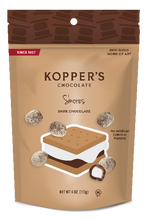 Load image into Gallery viewer, Kopper&#39;s Chocolate S&#39;mores dark chocolate 4oz Pouch