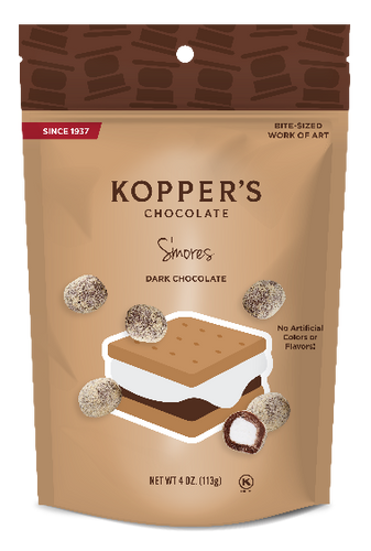 Kopper's Chocolate S'mores dark chocolate 4oz Pouch
