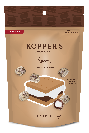 Kopper's Chocolate S'mores dark chocolate 4oz Pouch
