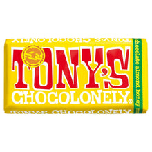Load image into Gallery viewer, Tony&#39;s Chocolonely Milk Chocolate Honey Almond Nougat Bar 6.35 oz