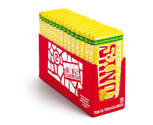 Tony's Chocolonely Milk Chocolate Honey Almond Nougat Bar 6.35 oz box of 15