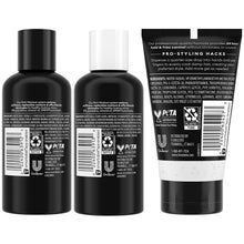 Load image into Gallery viewer, Tresemme Extra Hold Travel Size Hair Gel, Shampoo, and Conditioner back
