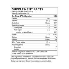 Load image into Gallery viewer, Thorne Whey Protein Isolate - Vanilla - supplement facts
