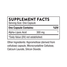Load image into Gallery viewer, Thorne Alpha-Lipoic Acid - Supplement Facts